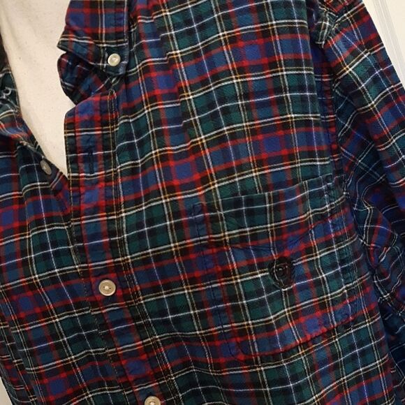 Chaps Classic Oxford Plaid Cotton Button Down Shirt - Picture 2 of 6